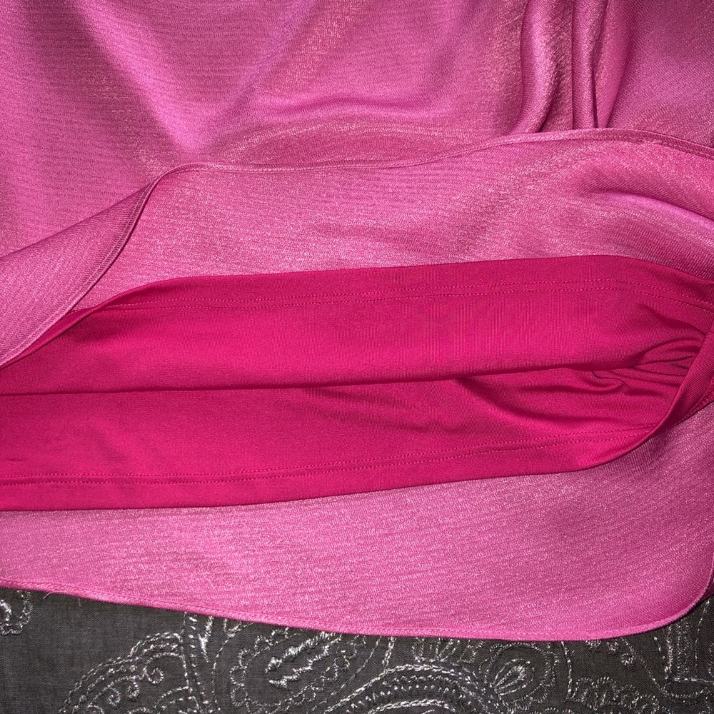 Trina Turk Pink Crepe One Shoulder Ruffle Dress - Picture 3 of 9